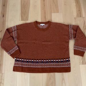 Madewell Woodside Jacquard Pullover Sweater